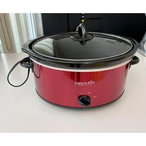 Crock Pot 6-Quart Capacity  Large 6-quart crock pot with glass see-through lid.